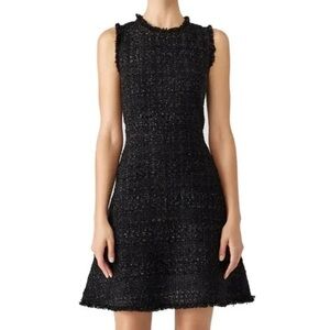Kate Spade Black Shimmer Tweed Dress Size 8